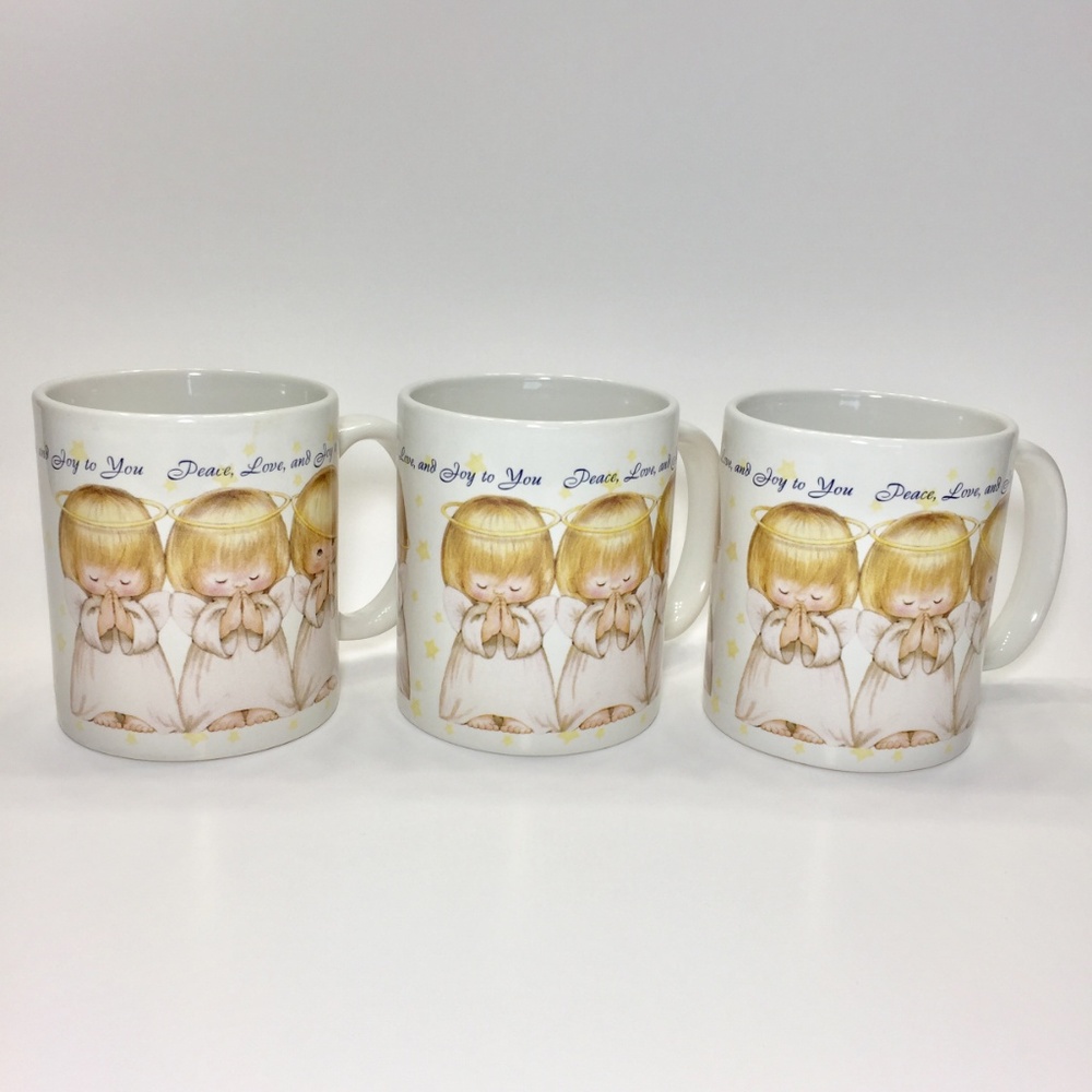 Houston Harvest Angel Mugs Peace Love Joy